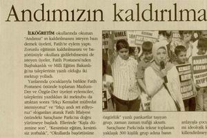 Andımızın Kaldırılmasını İstiyorlar