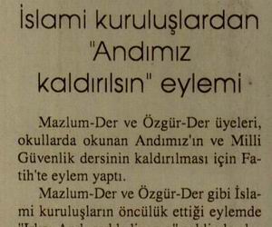 İslami Kuruluşlardan 'Andımız Kaldırılsın’