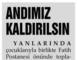 Andımız Kaldırılsın!