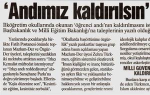 'Andımız Kaldırılsın' Protestosu