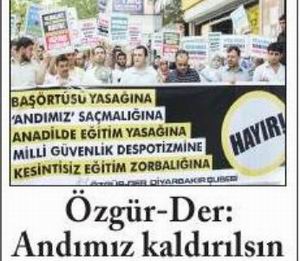Özgür-Der: Andımız Kaldırılsın!