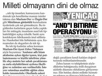 Milleti Olmayanın Dini de Olmaz!