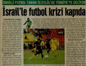İsrail'le Futbol Krizi Kapıda