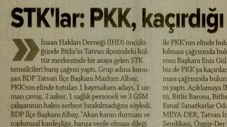 STKlar : PKK Kaçırdığı 8 Kişiyi Serbest Bıraksın