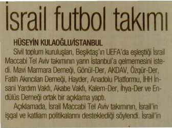 İsrail Futbol Takımı Protesto Edilecek