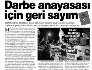 Darbe Anayasası İçin Geri Sayım
