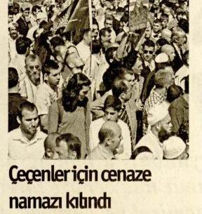 Çeçenler İçin Cenaze Namazı Kılındı