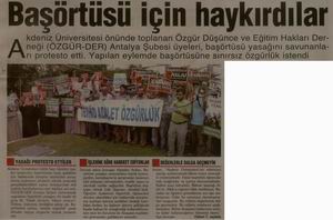 Başörtüsü İçin Haykırdılar