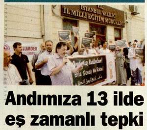 Andımıza 13 İle Eş Zamanlı Tepki