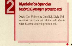 Diyarbakır'da Öğrenciler Başörtüsü Yasağını Protesto Etti