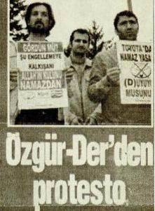Özgür Der’den Protesto