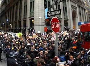 Göstericiler, Wall Streete Yürümeye Başladı