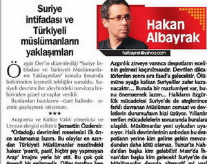 Suriye intifadası ve Türkiyeli müslümanların yaklaşımları