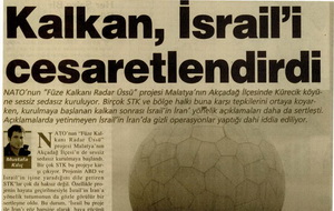 Kalkan, İsrail'i Cesaretlendirdi