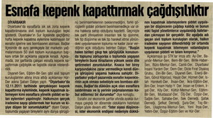 Esnafa Kepenk Kapattırmak Çağdışılıktır
