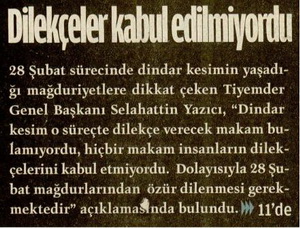 Dilekçeler Kabul Edilmiyordu