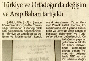 Türkiye ve Ortadoğu'da Değişim Tartışıldı