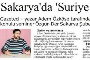 Sakarya'da 'Suriye Direnişi' Semineri