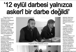 '12 Eylül Darbesi Yalnızca Askerî Bir Darbe Değildi'