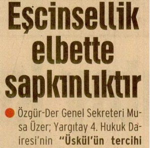 Eşcinsellik Elbette Sapkınlıktır