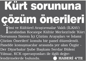 Kürt Sorununa Çözüm Önerileri
