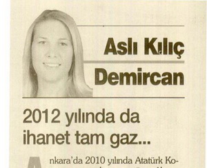 2012 yılında da ihanet tam gaz..