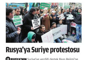 Rusya'ya Suriye Protestosu
