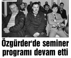 Özgür-Der’de Seminer Programı Devam Etti
