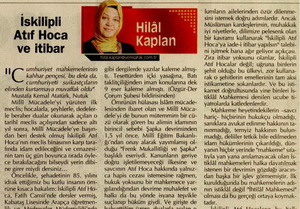 İskilipli Atıf Hoca ve itibar