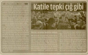 Katile Tepki Çığ Gibi