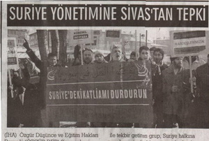 Suriye Yönetimine Sivas'tan Tepki