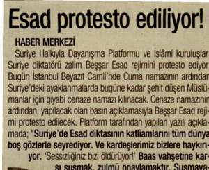 Esad Protesto Ediliyor!