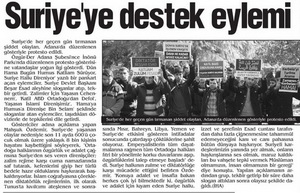 Suriye'ye Destek Eylemi