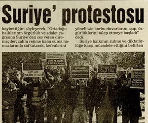 Adana'da 'Suriye' Protestosu