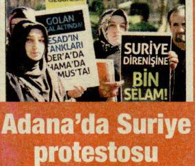 Adana'da 'Suriye' Protestosu