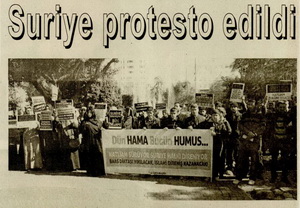 Suriye Protesto Edildi