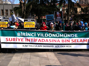 Trabzonda Katil Baas Rejimi Protesto Edildi