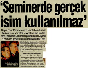 'Seminerde Gerçek İsim Kullanılmaz'