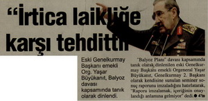 ''İrtica Laikliğe Karşı Tehdittir''