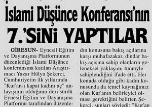 İslami Düşünce Konferansı'nın 7.sini Yaptılar