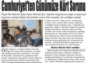 Cumhuriyet'ten Günümüze Kürt Sorunu