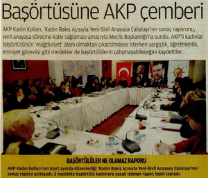 Başörtüsüne AKP Çemberi