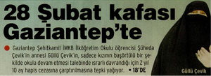 28 Şubat Kafası Gaziantep'te
