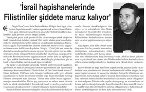 İsrail Hapishanelerinde Filistinliler Şiddete Maruz Kalıyor