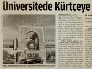 Üniversitede Kürtçeye STK'lardan Destek