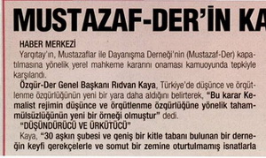 Mustazaf-Der’in Kapatılmasına Tepki