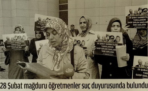 28 Şubat Mağduru Öğretmenler Suç Duyurusunda Bulundu