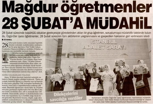 Mağdur Öğretmenler 28 Şubat’a Müdahil