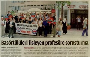Başörtülüleri Fişleyen Profesöre Soruştuma