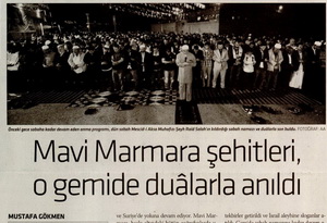 Mavi Marmara Şehitleri Dualarla Anıldı